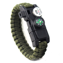 Shangjie OEM Multifunktional Outdoor Mountain Adventure lebensrettendes Armband Stapelbares Armband